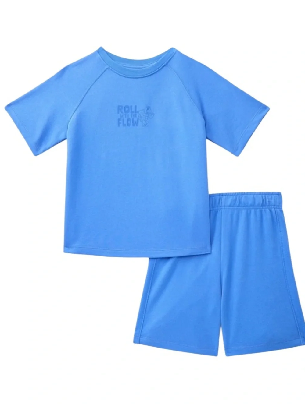 Boys Sz 7 Blue Shorts Set